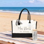 Personalised Name Date Design Ornament Tote Bag Jewellery Box Glass Cup Gift Set Bridal Party Wedding Engagement Gift for Bride Bridesmaid