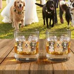 Verre à whisky personnalisé avec texte et nom Cadeau de mariage et de fiançailles pour jeunes mariés Amoureux des animaux