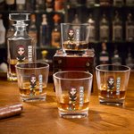 Personalised Soccer Cartoon Character Whiskey Decanter with Name and Number Birthday Game Day Gift for Soccer Lovers