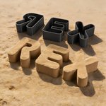 Personalisierte Multicolor Alphabet 3D gedruckt Sand Form Strand Spielzeug Urlaub Essentials Geburtstag Geschenk für Familie Kinder