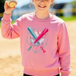 Personalised Drip Baseball Soft Children's T-shirt Sweatshirt Hoodie with Name and Number Game Day Birthday Gift for Baseball Players