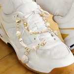 Estrella de voleibol personalizada Nombre de cuentas Zapato Charm Regreso a la escuela Regalo de cumpleaños para los amantes del voleibol Cheerleaders