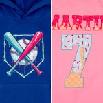 Personalised Drip Baseball Soft Children's T-shirt Sweatshirt Hoodie with Name and Number Game Day Birthday Gift for Baseball Players