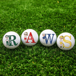 Personalized Cartoon Character Golf Ball with Name and Initial Birthday Sports Game Day Gift for Golfers Golf Players