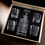 Personalised Photo To Dad From The Reasons You Drink Whiskey Decanter and Glasses Engraved with Name Father's Day Birthday Gift for Bartender Husband
