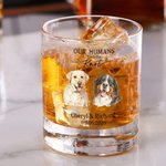 Verre à whisky personnalisé avec texte et nom Cadeau de mariage et de fiançailles pour jeunes mariés Amoureux des animaux