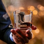 Personalized Retro Cowboy Boots Whiskey Decanter 2 Glasses with Name Anniversary Birthday Gift for Men Bartenders Whiskey Lovers