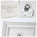 Personalised Vintage Unity Love Lock Names Wood Frame Keepsake with Engraved Text and Date Wedding Ceremony Gift for Couples