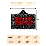 Personalized Punk Heavy Metal Style Soft Hooded Blanket with Name Daily Use Birthday Gift for Friends Teenagers Punk Enthusiasts