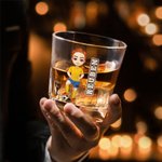 Personalised Soccer Cartoon Character Whiskey Decanter with Name and Number Birthday Game Day Gift for Soccer Lovers