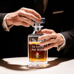 Personalised Photo To Dad From The Reasons You Drink Whiskey Decanter and Glasses Engraved with Name Father's Day Birthday Gift for Bartender Husband