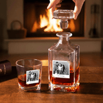 Personalised Photo Whiskey Decanter with Text Birthday Anniversary Father's Day Gift for Men Friends