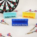 Personalized Modern Style Name Multicolor PLA 6 Dart Holder Wall Mounted Display Stand Dart Club Birthday Gift for Darts Fans Enthusiasts