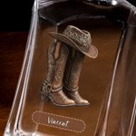 Personalized Retro Cowboy Boots Whisky Decanter with Name Bar Accessory Birthday Anniversary Gift for Men Whiskey Lovers