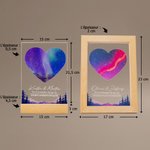 Veilleuse LED en Acrylique Personnalisée avec Texte et Date Style Constellation Étoile Cadeau d'Anniversaire de Saint Valentin pour Couple