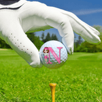 Personalized Cartoon Character Golf Ball with Name and Initial Birthday Sports Game Day Gift for Golfers Golf Players