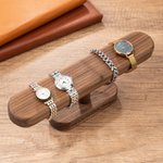 Personalized Wooden Watch Display Stand Holder with Engraved Text Anniversary Birthday Gift for Men Watch Lovers