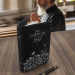 Personalized He Restores My Soul Flower PU Leather Journal Notebook with Name and Snap Button Closure Daily Use Birthday Gift for Christians