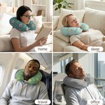 Henkilökohtainen monivärinen syntymä kukka pehmeä kannettava niskatyyny nimellä Travel Essential päivittäiseen käyttöön syntymäpäivälahja perheelle ystävä kollega