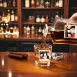 Decanter per whisky con foto personalizzata e testo Regalo di compleanno, anniversario e festa del papà per uomini