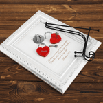 Personalised Vintage Unity Love Lock Names Wood Frame Keepsake with Engraved Text and Date Wedding Ceremony Gift for Couples
