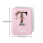 Spersonalizowane stylowe lusterko do makijażu LED z imieniem i nazwiskiem, niezbędne w podróży, do codziennego użytku, prezent urodzinowy dla kobiet kochających makijaż