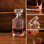 Personalized Retro Cowboy Boots Whiskey Decanter 2 Glasses with Name Anniversary Birthday Gift for Men Bartenders Whiskey Lovers