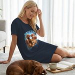 Personalisierte Multicolor 5 Haustier Fotos weiches Nachthemd mit Namen täglich tragen Geburtstag Jahrestag Geschenk für Frau Haustierliebhaber