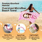 Personalizzato Cartoon Character Stripe Quick Dry Asciugamano da spiaggia e borsa con coulisse con nome Viaggio Compleanno Vacanze estive Regalo per bambini Famiglia