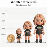 Henkilökohtainen Luova valokuva 3D Mini Doll Kuva Hartsi Avaimenperä Laukku Tag Syntymäpäivä Vuosipäivä Lahja Pariskunnille Perhe Ystävät