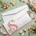Monedero personalizado con nombre y sobre para fiesta de Pascua regalo para niños amigos