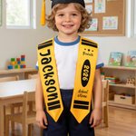 Personalisierte niedlichen Buntstift Kinder Graduierung Stola mit Namen und Jahr Graduierung Geschenk für Kindergarten Vorschule Kinder