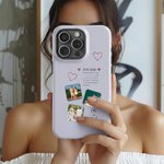 Personalized 3 Photos Name Phone Case for iPhone or Samsung Daily Use Birthday Anniversary Gift for Couples Friends