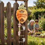 Personalisierte hölzerne 2-8 Peter Rabbits Karotte Haus Garten Zeichen mit Namen Garten Dekor Housewarming Geburtstag Geschenk für Opa Oma