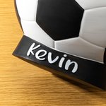 Ciotola impermeabile personalizzata per spuntini a tema calcio con nome Decorazione per la casa Regalo di compleanno per gli amanti del calcio e la famiglia