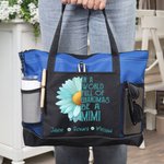 In A World Full Of Grandmas 1-8 Names Bolsa Oxford Grande con Apodo Regalo de Cumpleaños Aniversario para Mamá Abuela