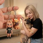 Henkilökohtainen Luova valokuva 3D Mini Doll Kuva Hartsi Avaimenperä Laukku Tag Syntymäpäivä Vuosipäivä Lahja Pariskunnille Perhe Ystävät