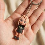 Henkilökohtainen Luova valokuva 3D Mini Doll Kuva Hartsi Avaimenperä Laukku Tag Syntymäpäivä Vuosipäivä Lahja Pariskunnille Perhe Ystävät