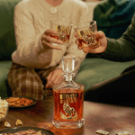 Personalised American Flag Lion Whiskey Decanter Box Set with Name Birthday Anniversary Father's Day Gift for Men Friends