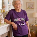 Personalised Multicolor Easter Bunny T-shirt Sweatshirt with 1-12 Names Daily Wear Birthday Easter Party Gift for Mother Dad Grandma