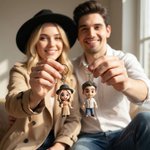 Henkilökohtainen Luova valokuva 3D Mini Doll Kuva Hartsi Avaimenperä Laukku Tag Syntymäpäivä Vuosipäivä Lahja Pariskunnille Perhe Ystävät