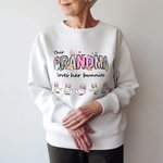 Personalised Multicolor Easter Bunny T-shirt Sweatshirt with 1-12 Names Daily Wear Birthday Easter Party Gift for Mother Dad Grandma