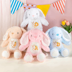 Jouet en peluche lapin de Pâques personnalisé avec nom et initiale Cadeau de chasse aux oeufs de Pâques pour enfants Garçons Filles