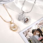 Personalized Butterfly Locket 1-2 Photos Necklace Dainty Jewellery Birthday Anniversary Memorial Gift for Women