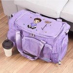 Borsa personalizzata con personaggio animato, fiore di nascita e nome, impermeabile e capiente - Regalo di Natale e compleanno per famiglia e amici