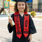 Personalisierte niedlichen Buntstift Kinder Graduierung Stola mit Namen und Jahr Graduierung Geschenk für Kindergarten Vorschule Kinder