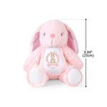 Personalised Wreath Bow Rabbit Design Stuffed Bunny Plush Toy with Name and Year First Easter Baby Shower Gift for Babies Kids
