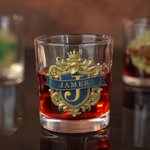 Gepersonaliseerd Old Fashioned whiskyglas van 295 ml met retro Logo initiaal en naam verjaardagscadeau voor mannen bartenders en whiskyliefhebbers