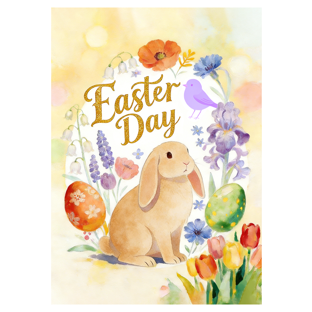 Floral Eggs Easter Ecard