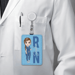 Personalized Nurse Doctor Cartoon Character ID Badge Holder with Name and Occupation Hospital Accessories Appreciation Gift for Medical Staff